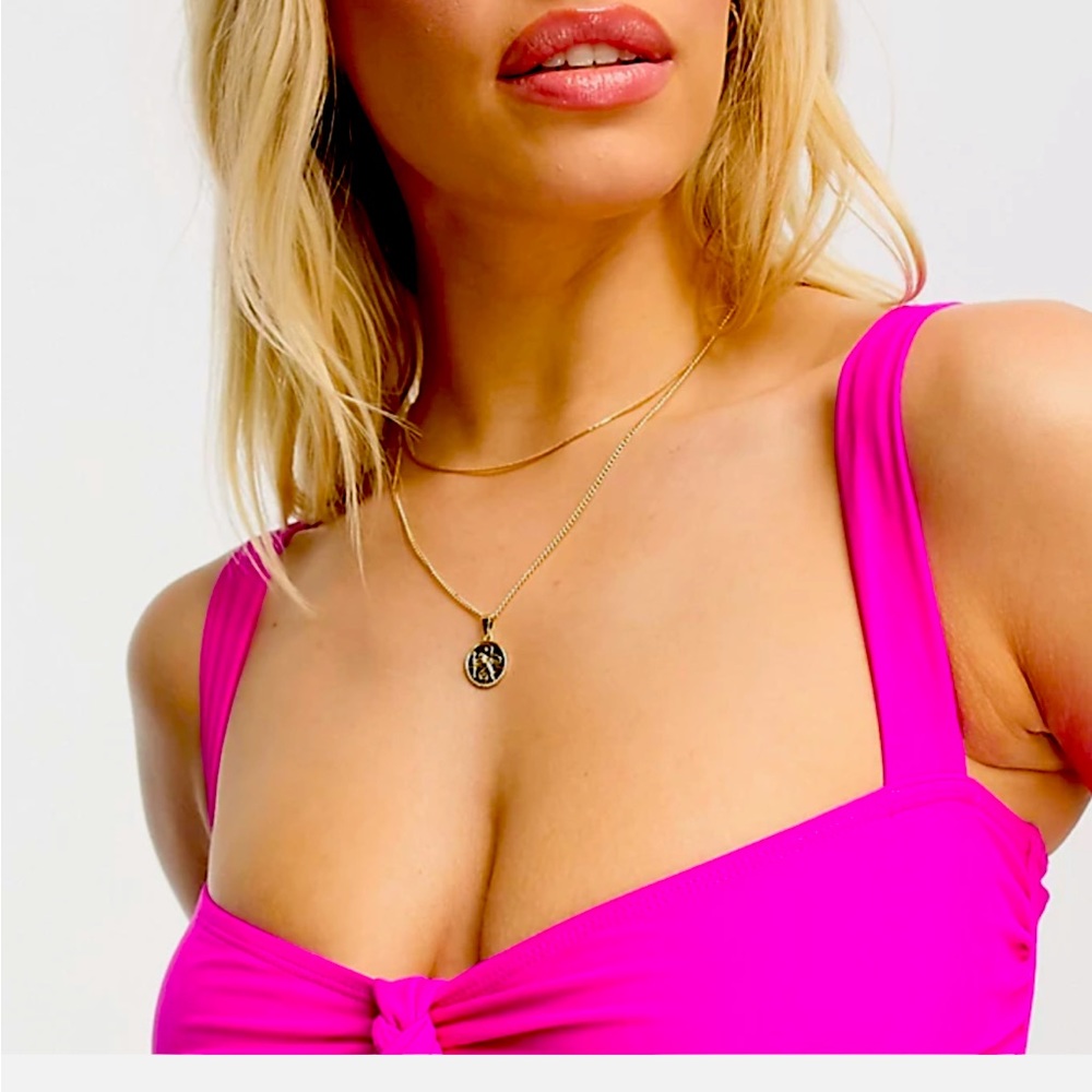 NIB ASOS Discontinued maternity hot pink “frolic” bikini top in size 12!